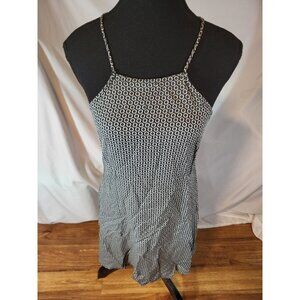 Brandy Melville Black & White Ditsy Floral One Size High Neck Dress